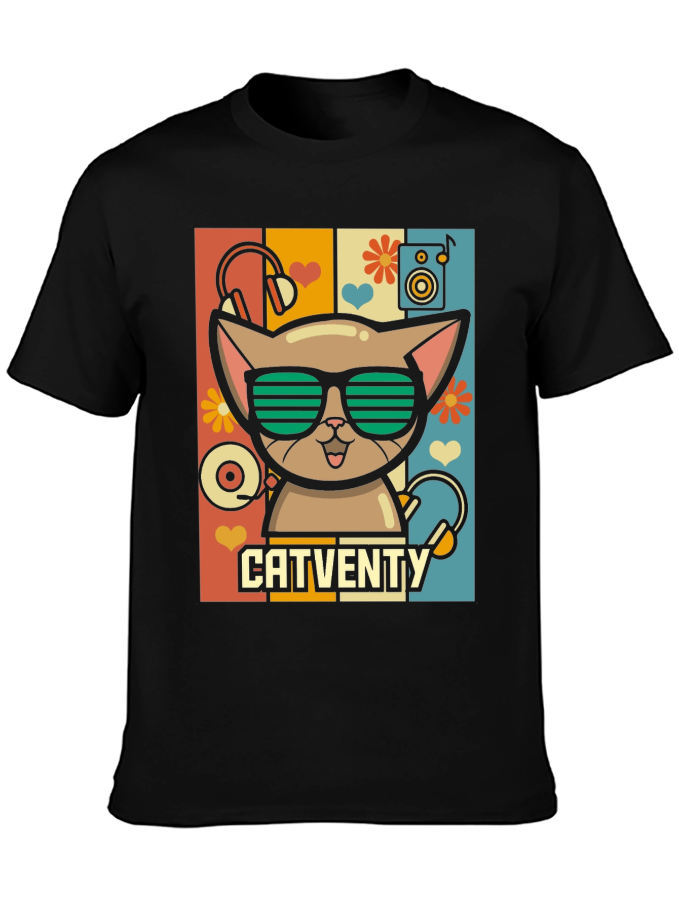 Catventy Retro Music T-Shirt