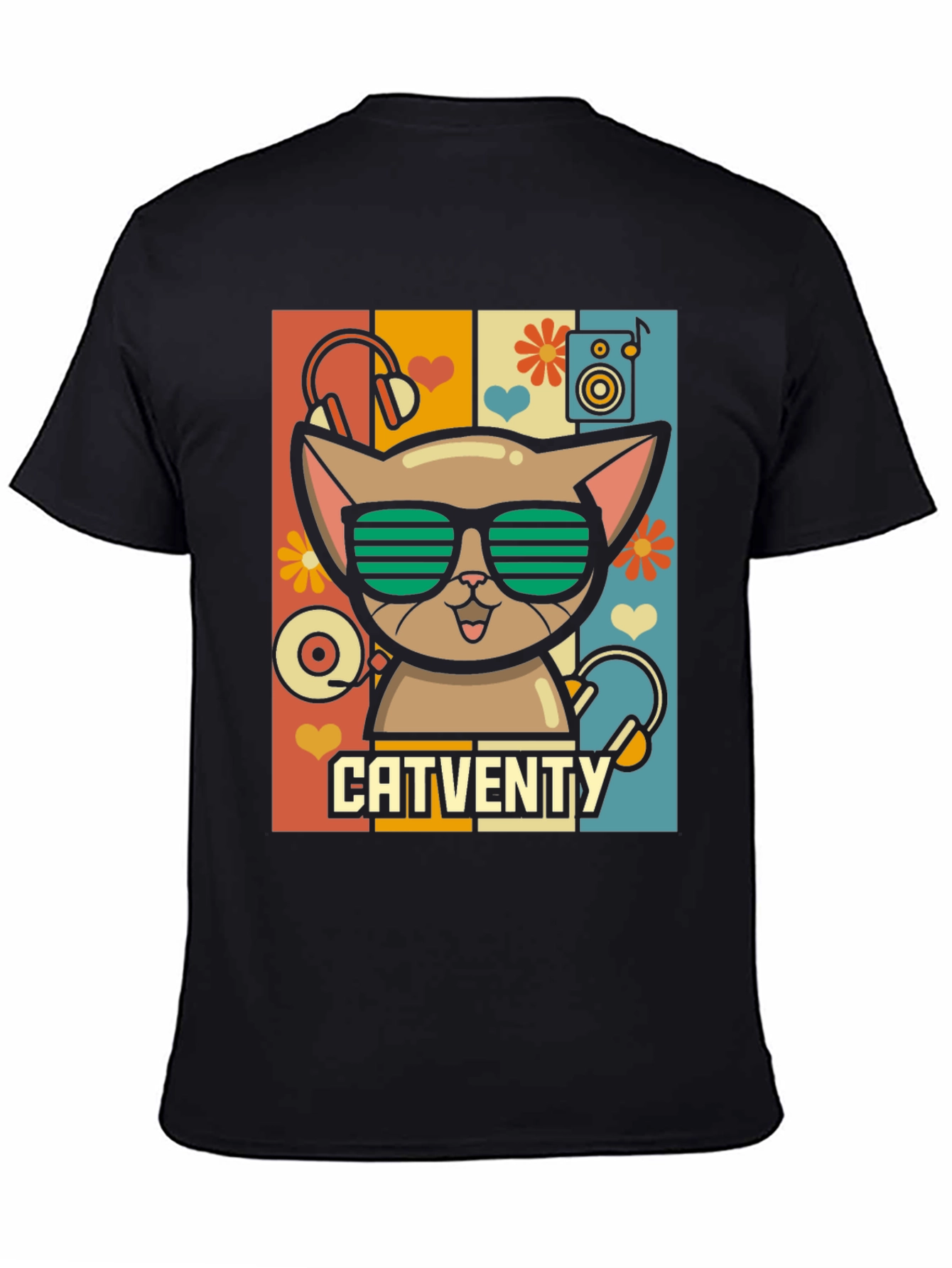 Catventy Retro Music T-Shirt