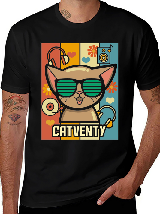 Catventy Retro Music T-Shirt
