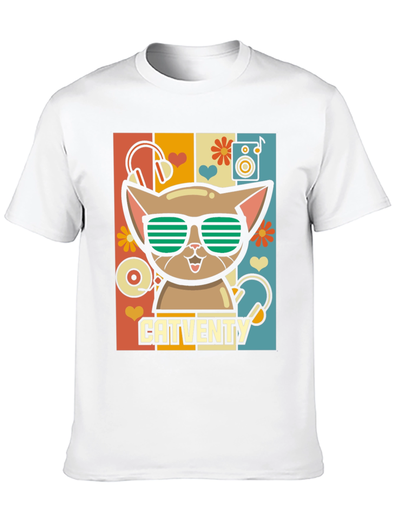 Catventy Retro Music T-Shirt
