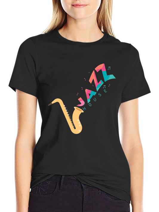Jazz House Saxophone Graphic T-Shirt