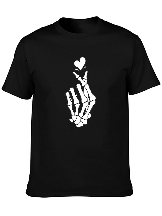 Skeleton Heart Hand T-Shirt - Unique Graphic Tee