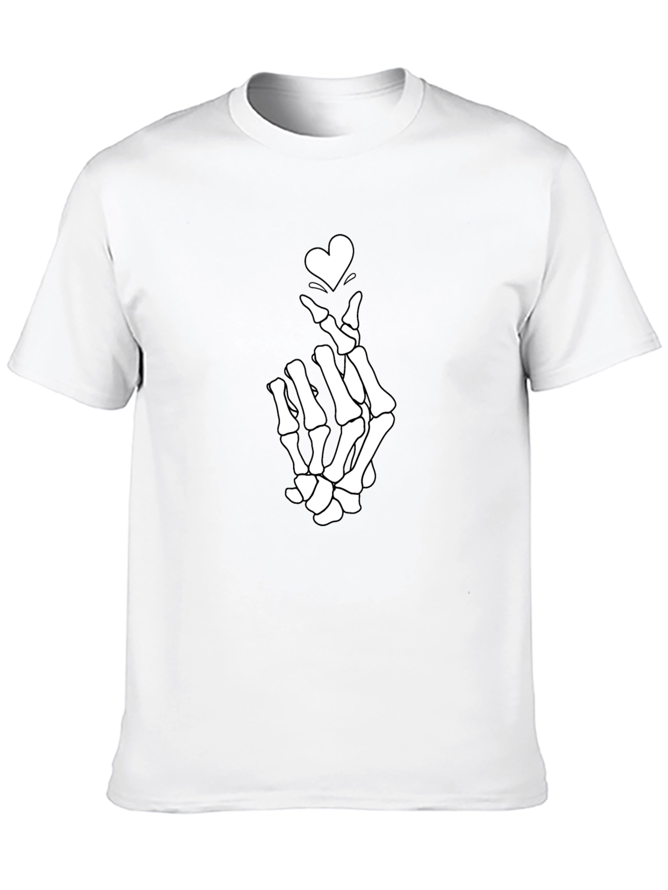 Skeleton Heart Hand T-Shirt - Unique Graphic Tee