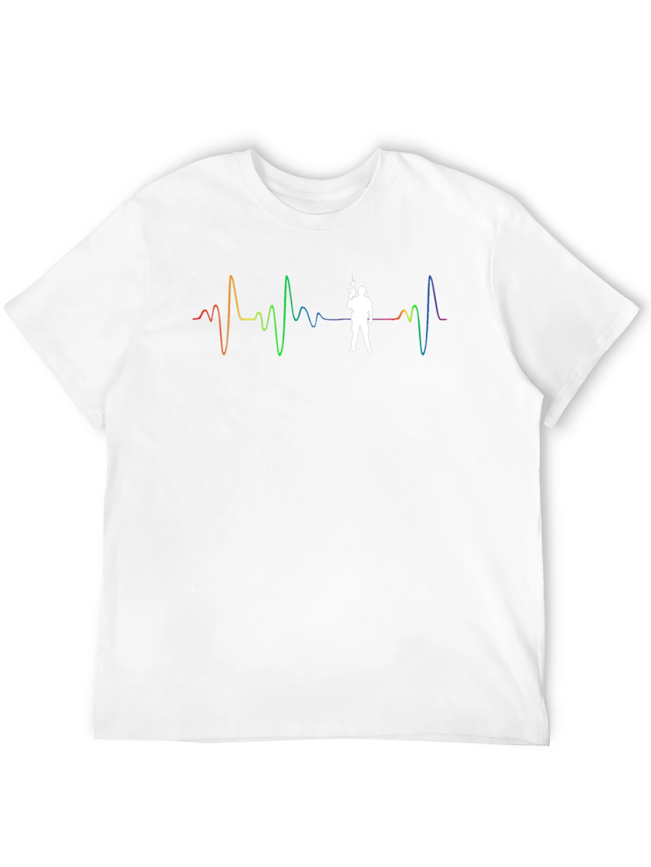 Pride Soldier Heartbeat Black T-Shirt