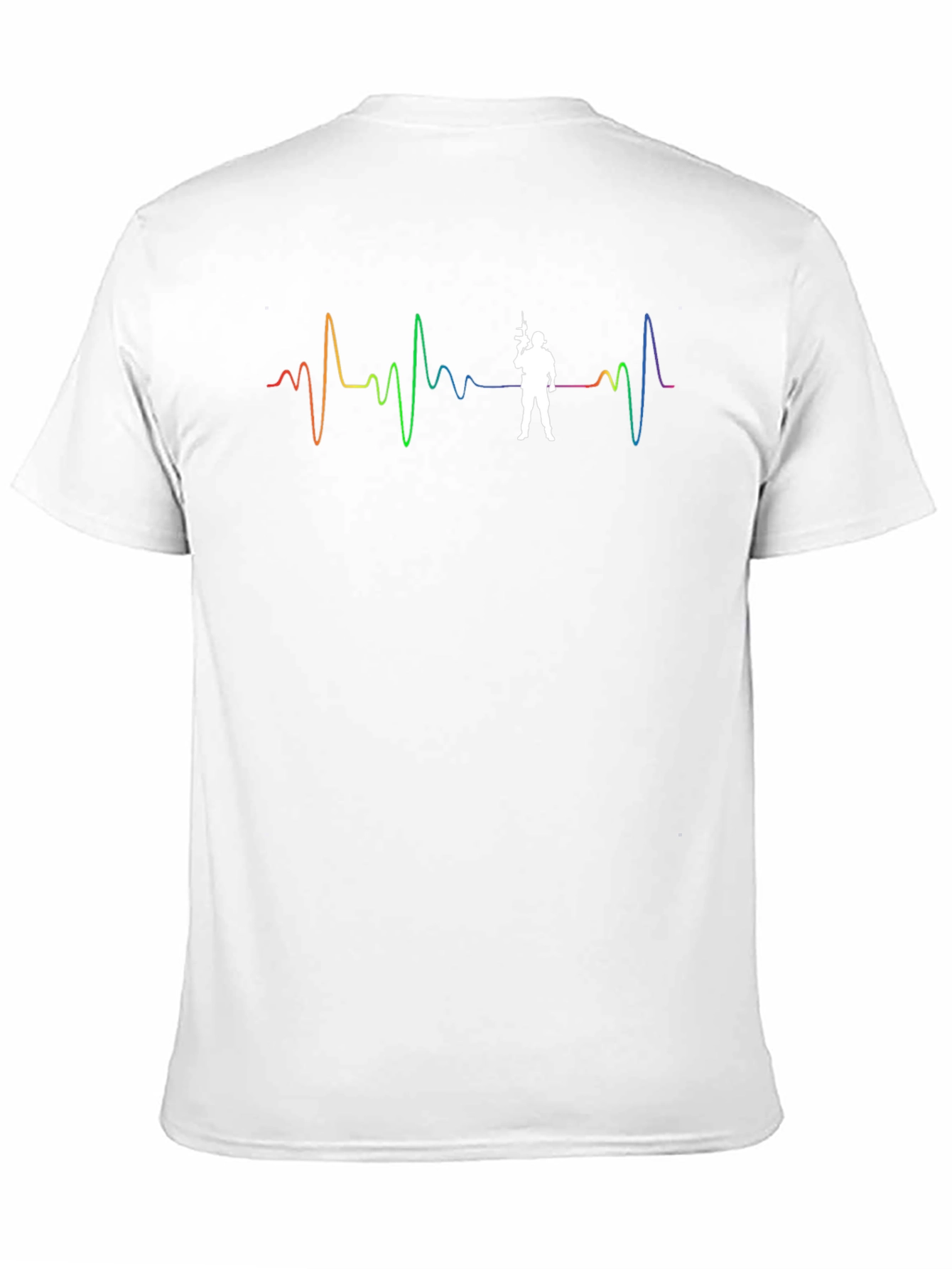 Pride Soldier Heartbeat Black T-Shirt