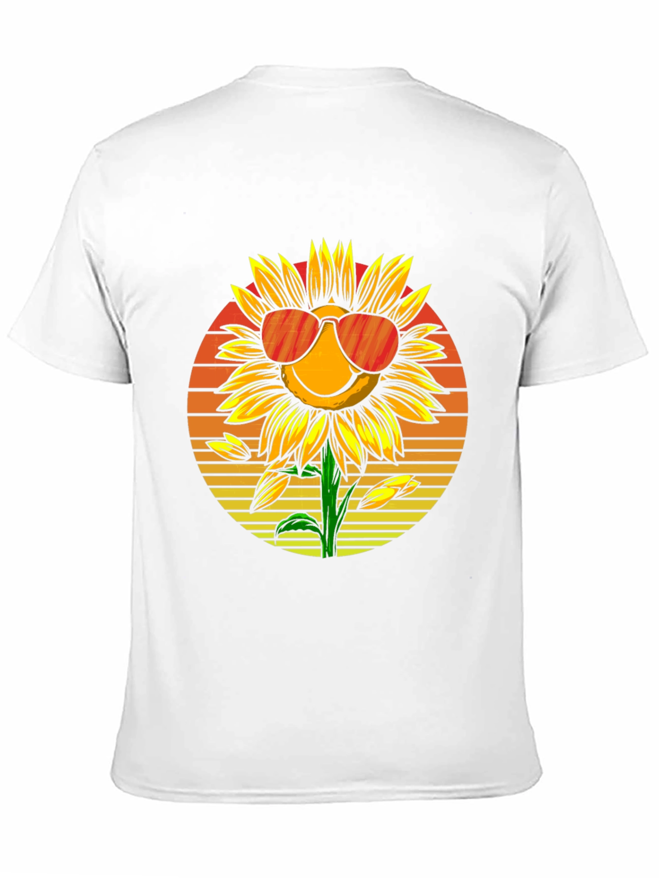 Sunflower with Sunglasses Graphic T-Shirt - Black