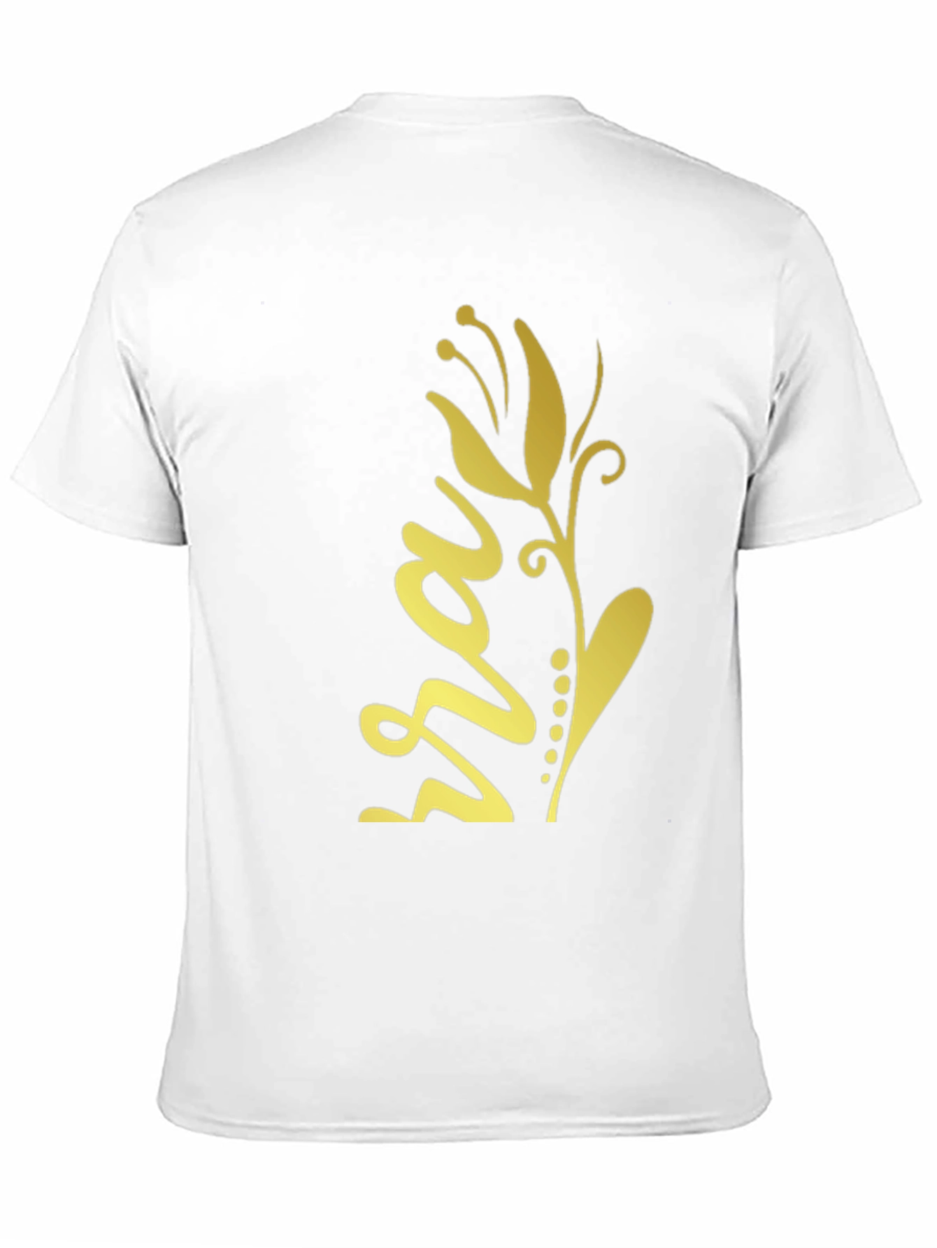 Floral Script Black Tee