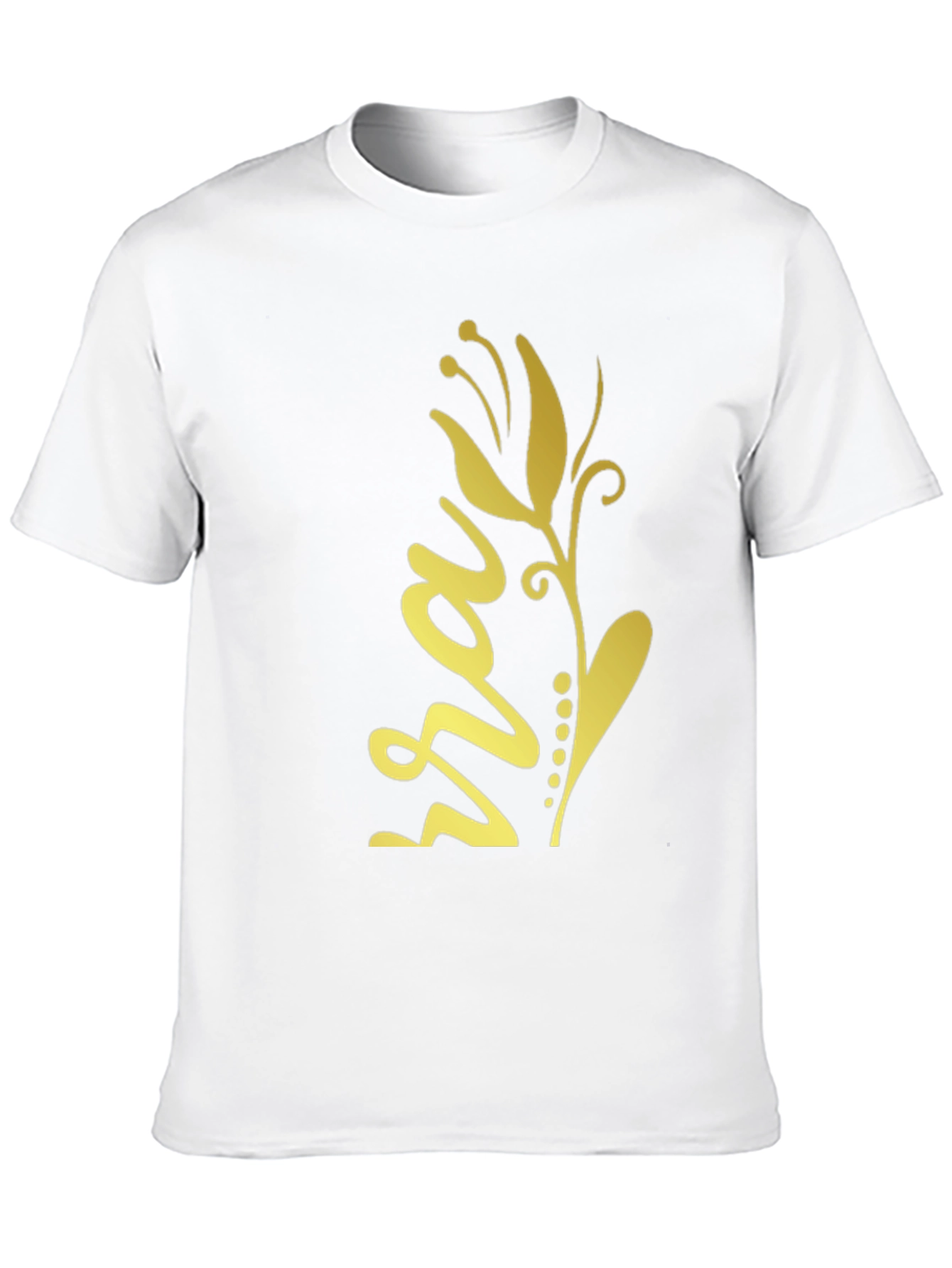 Floral Script Black Tee