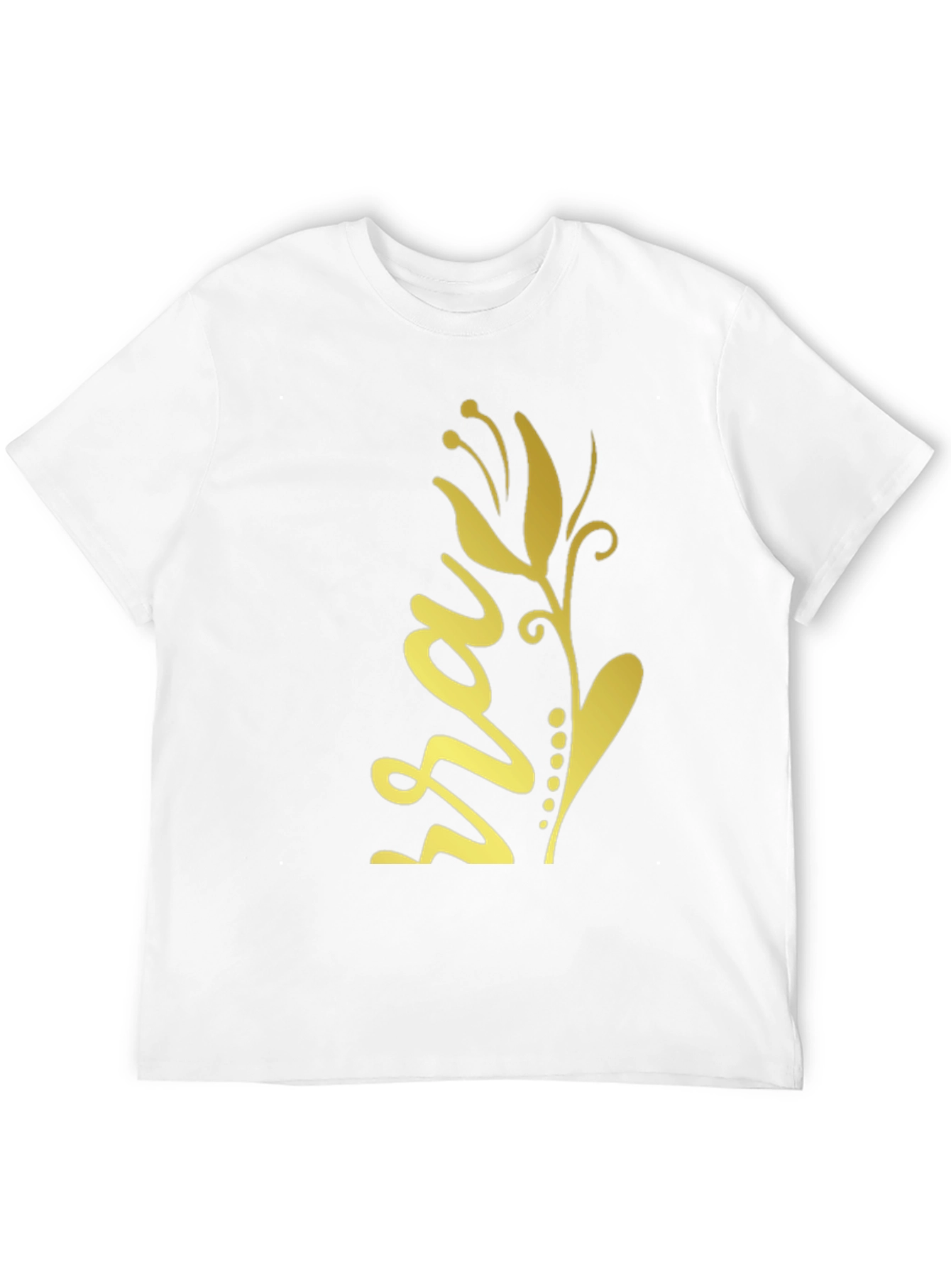 Floral Script Black Tee