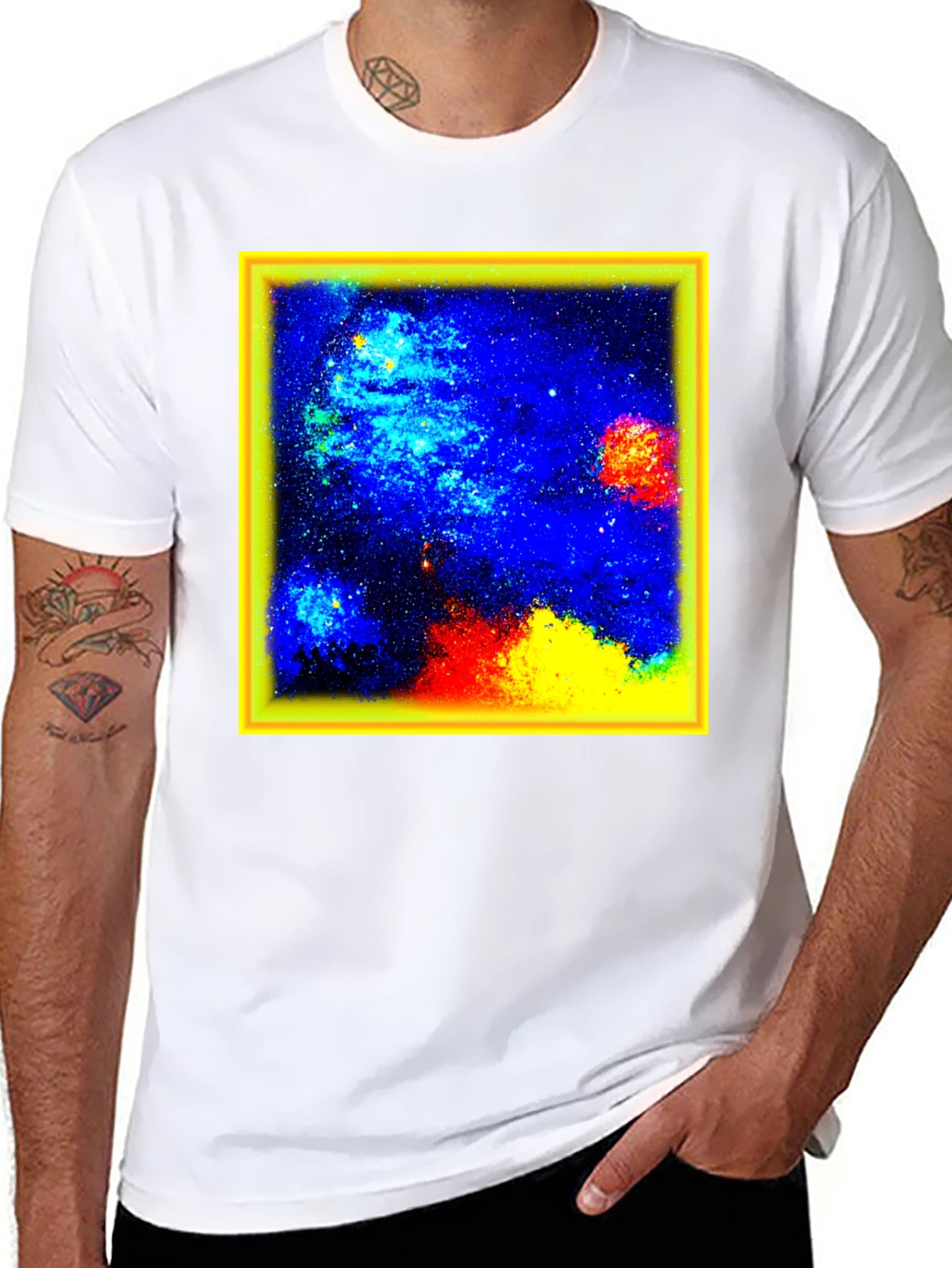 Nebula Graphic Tee - Black Cotton Blend