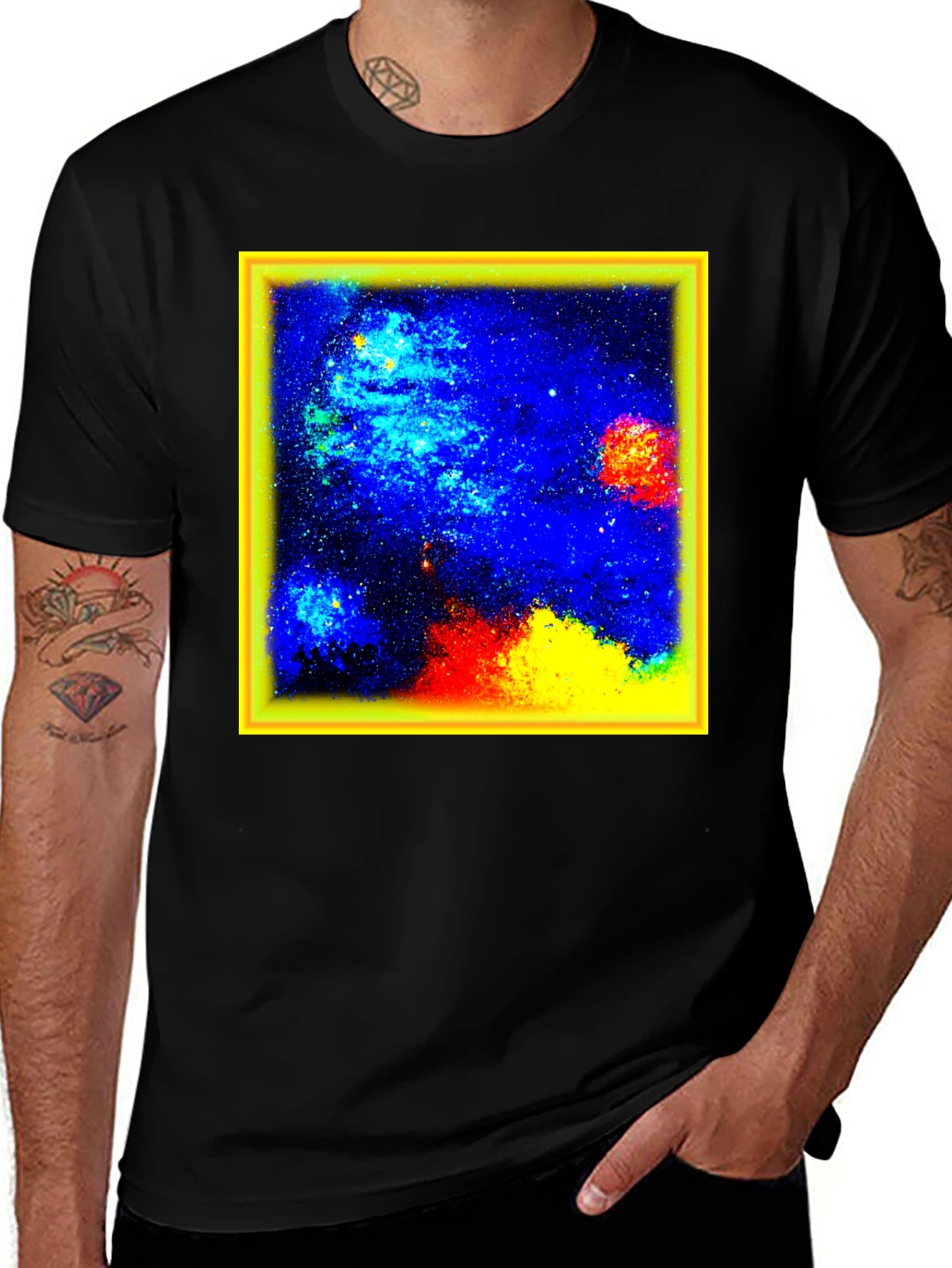 Nebula Graphic Tee - Black Cotton Blend