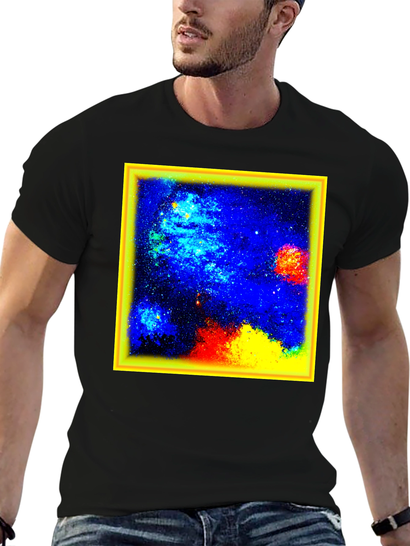Nebula Graphic Tee - Black Cotton Blend