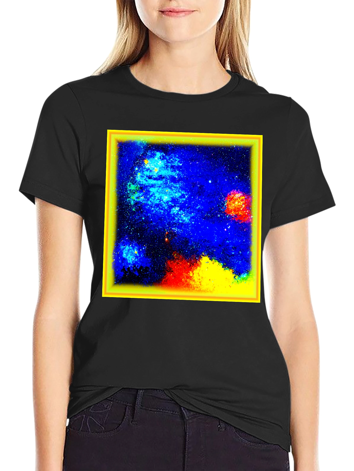 Nebula Graphic Tee - Black Cotton Blend