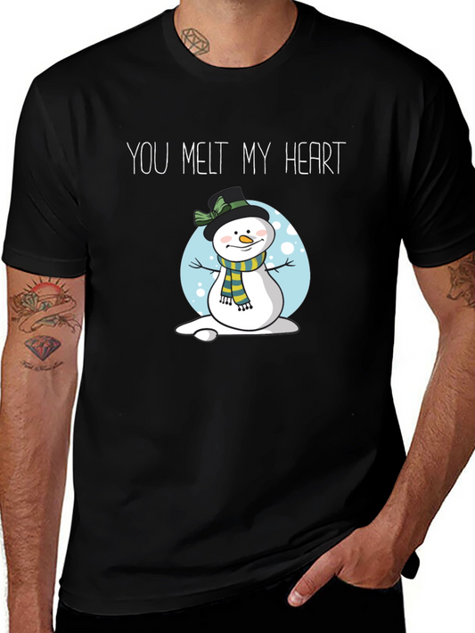 You Melt My Heart Snowman Graphic T-Shirt