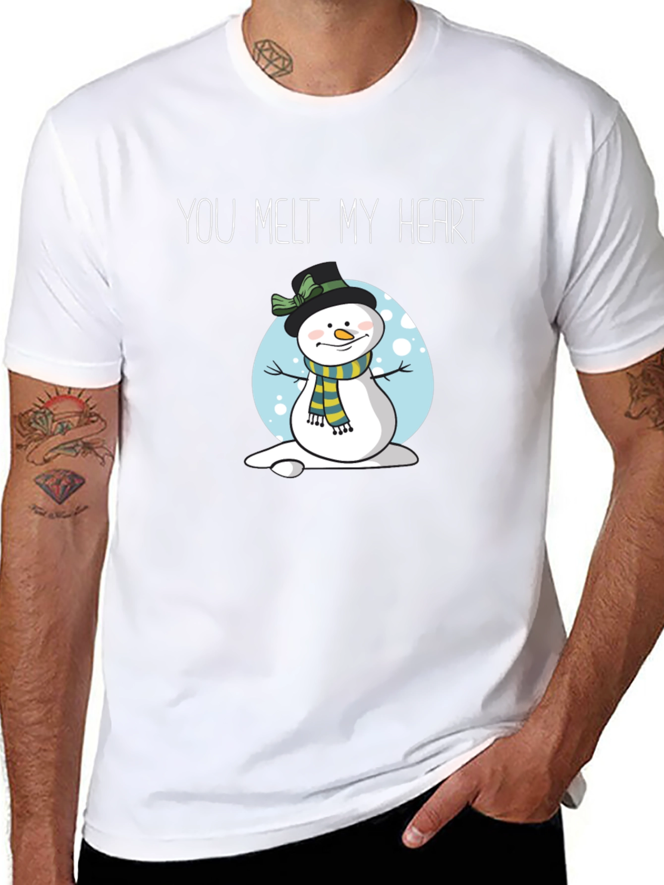 You Melt My Heart Snowman Graphic T-Shirt