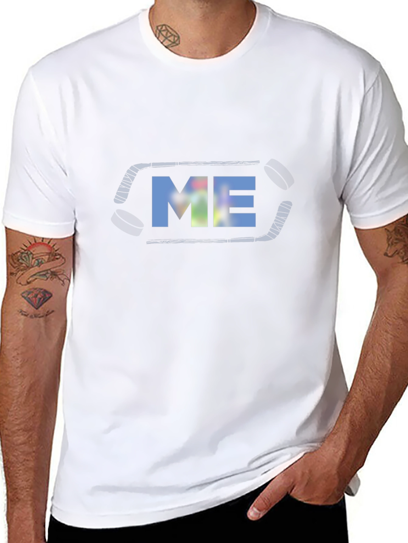Hockey ME Graphic Tee - Stylish Black T-Shirt