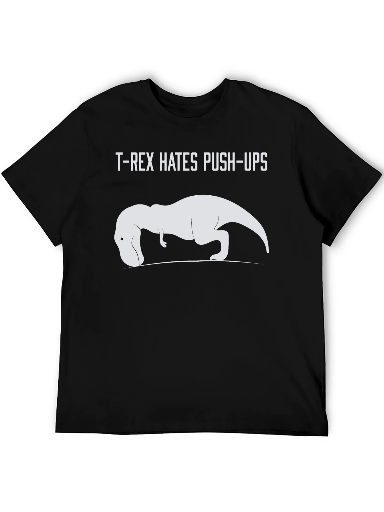 T-Rex Hates Push-Ups Graphic Tee