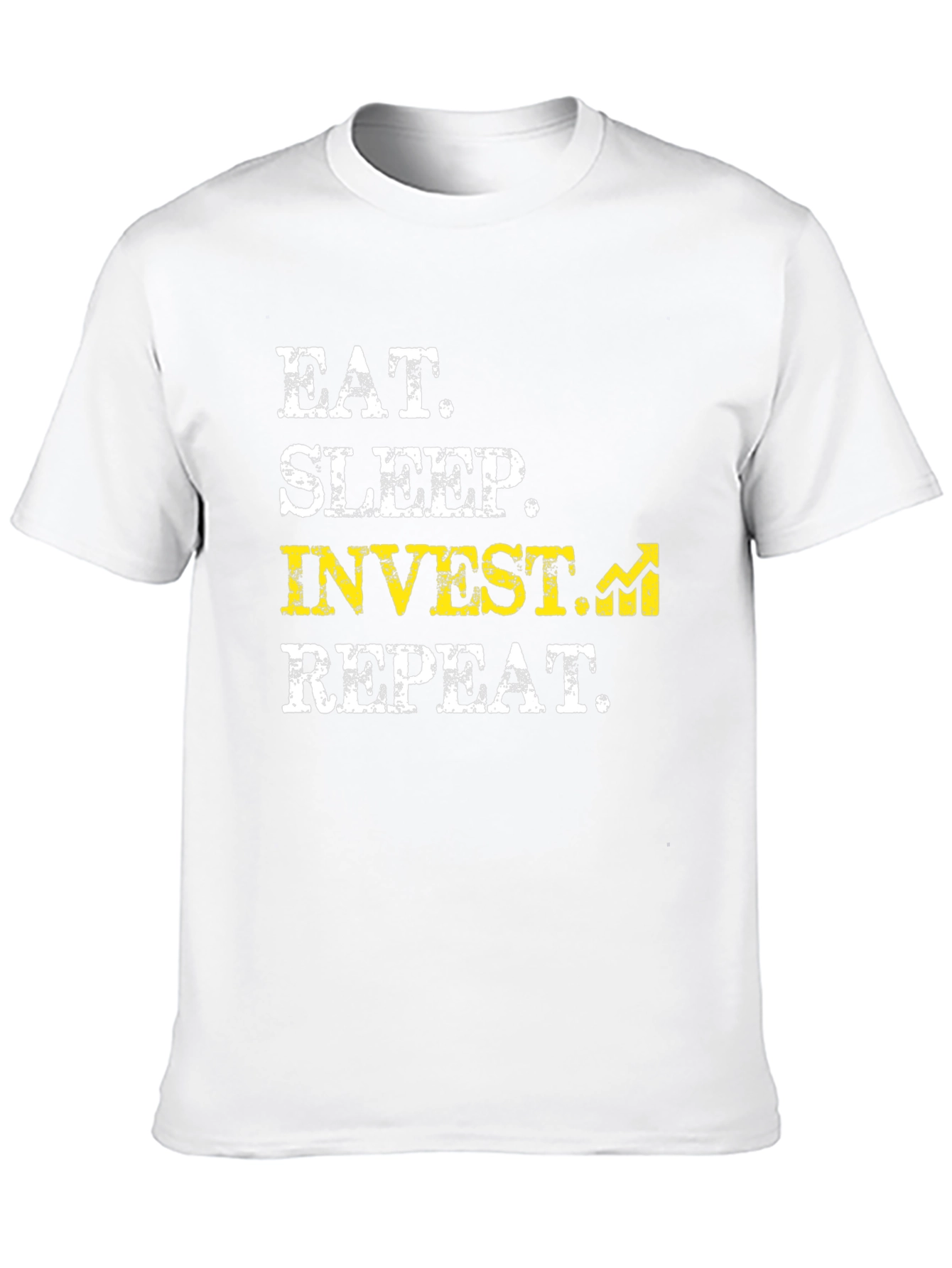 Eat Sleep Invest Repeat Black Graphic Tee