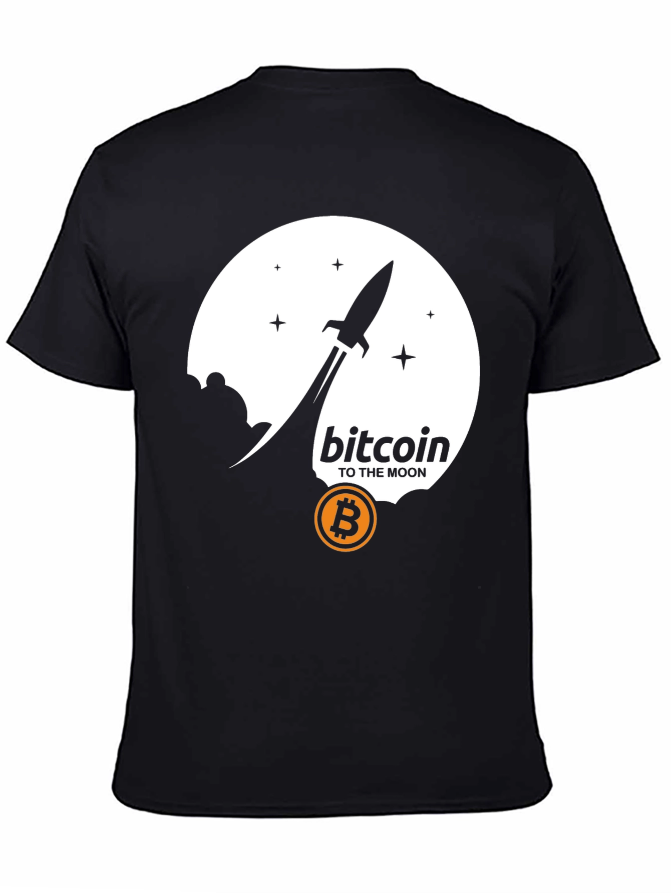 Bitcoin To The Moon Black T-Shirt