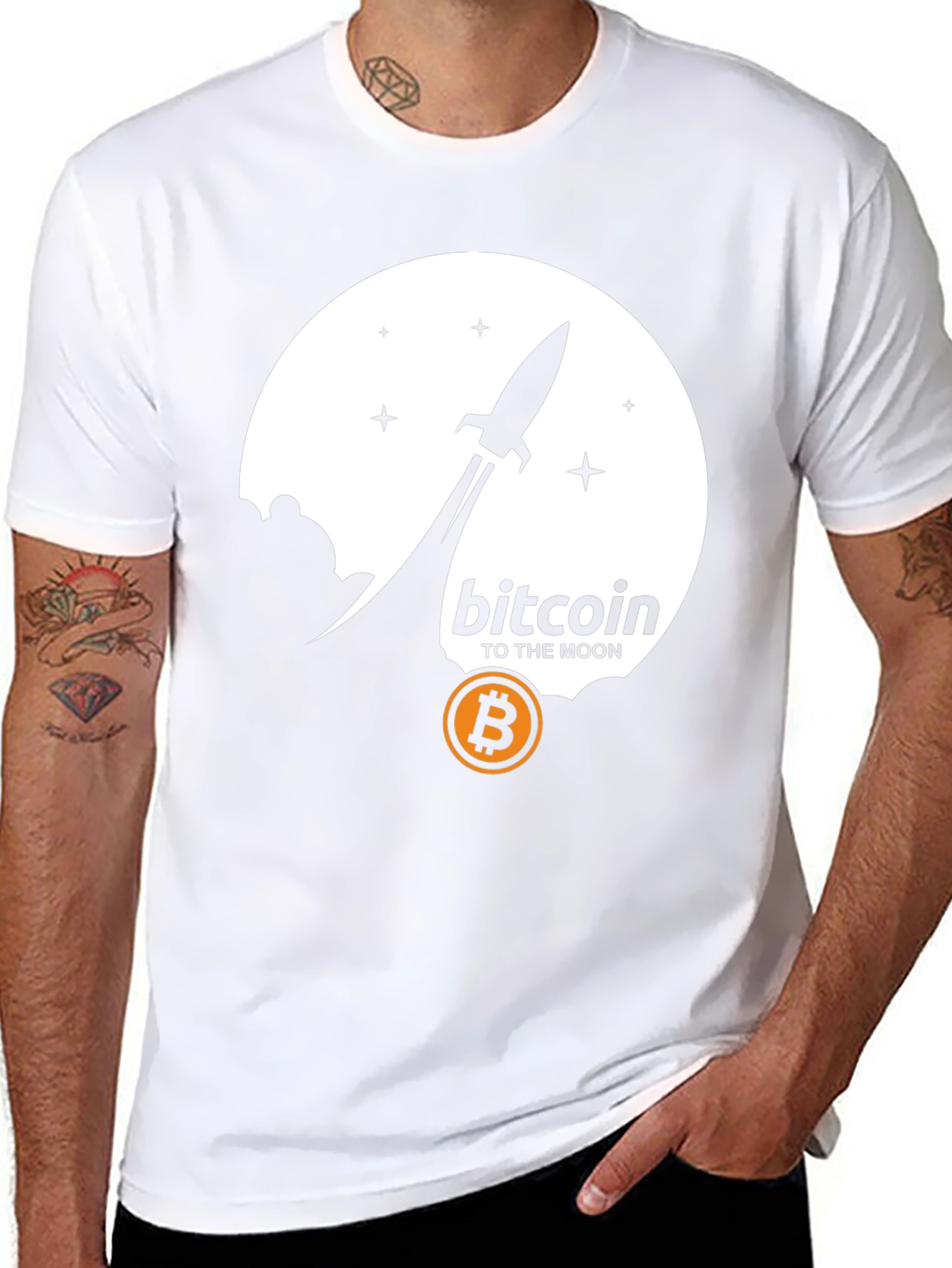 Bitcoin To The Moon Black T-Shirt