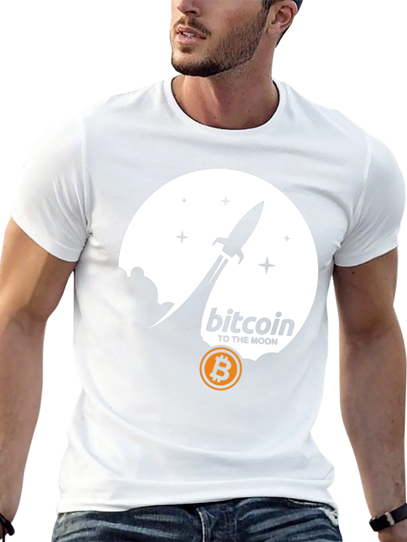 Bitcoin To The Moon Black T-Shirt