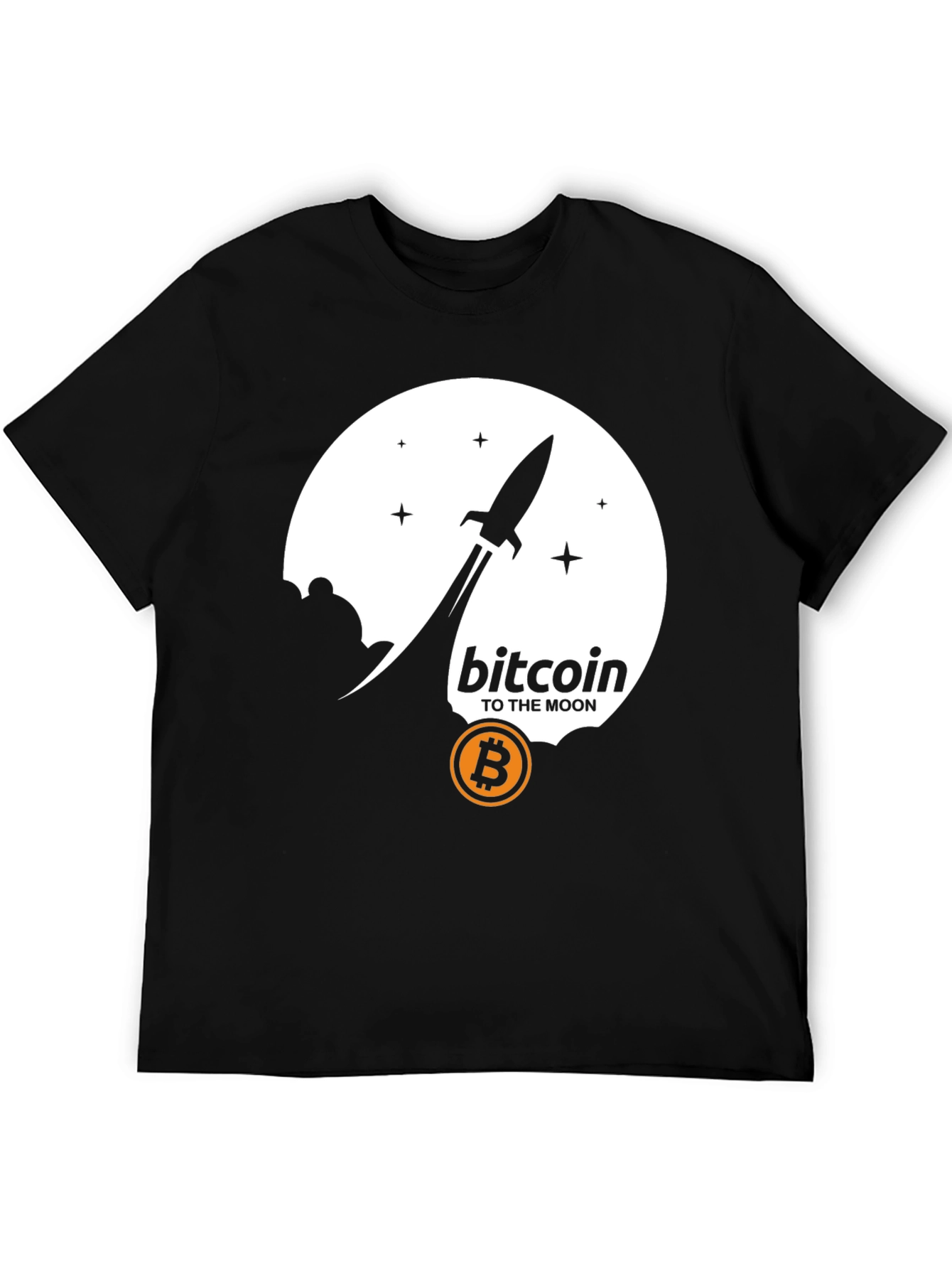 Bitcoin To The Moon Black T-Shirt