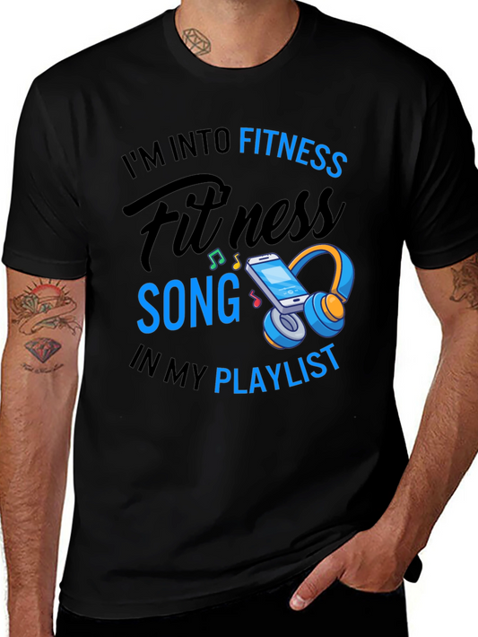 Fitness Playlist T-Shirt - Workout Motivation Tee
