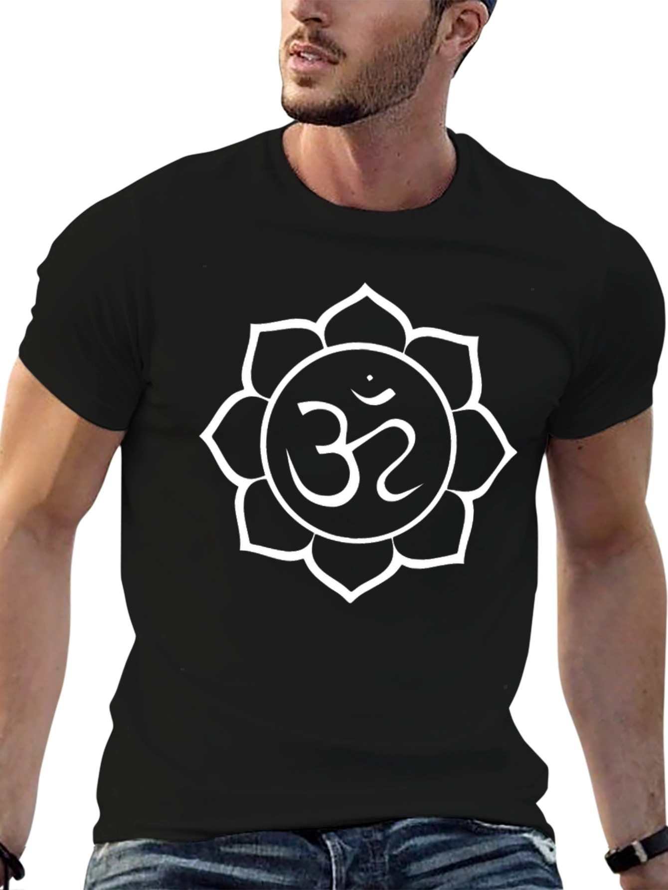 Om Symbol Lotus T-Shirt - Spiritual Design
