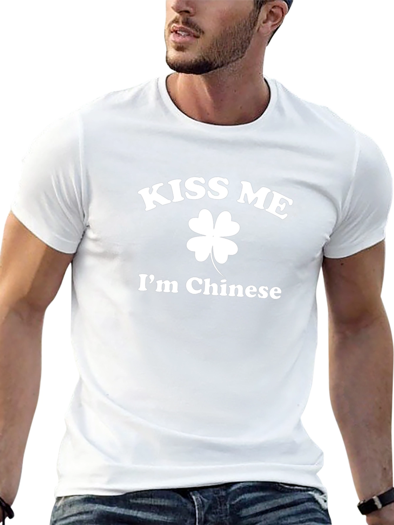 Kiss Me Im Chinese T-Shirt - Lucky Clover Tee