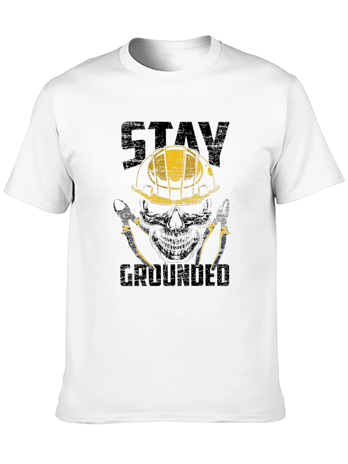 Stay Grounded Electrician Skull T-Shirt