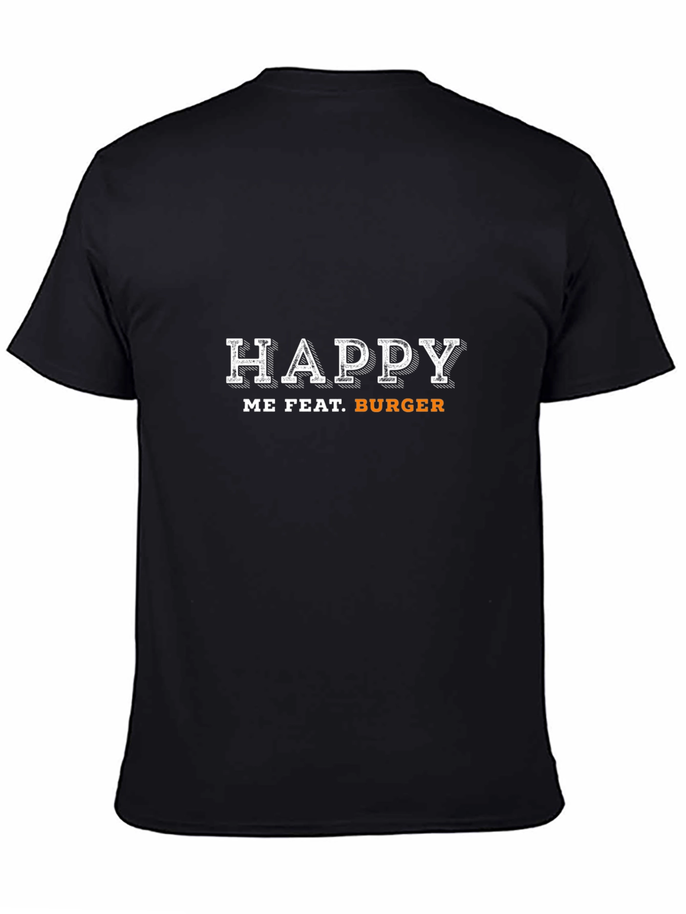 Happy Me Feat. Burger Black T-Shirt