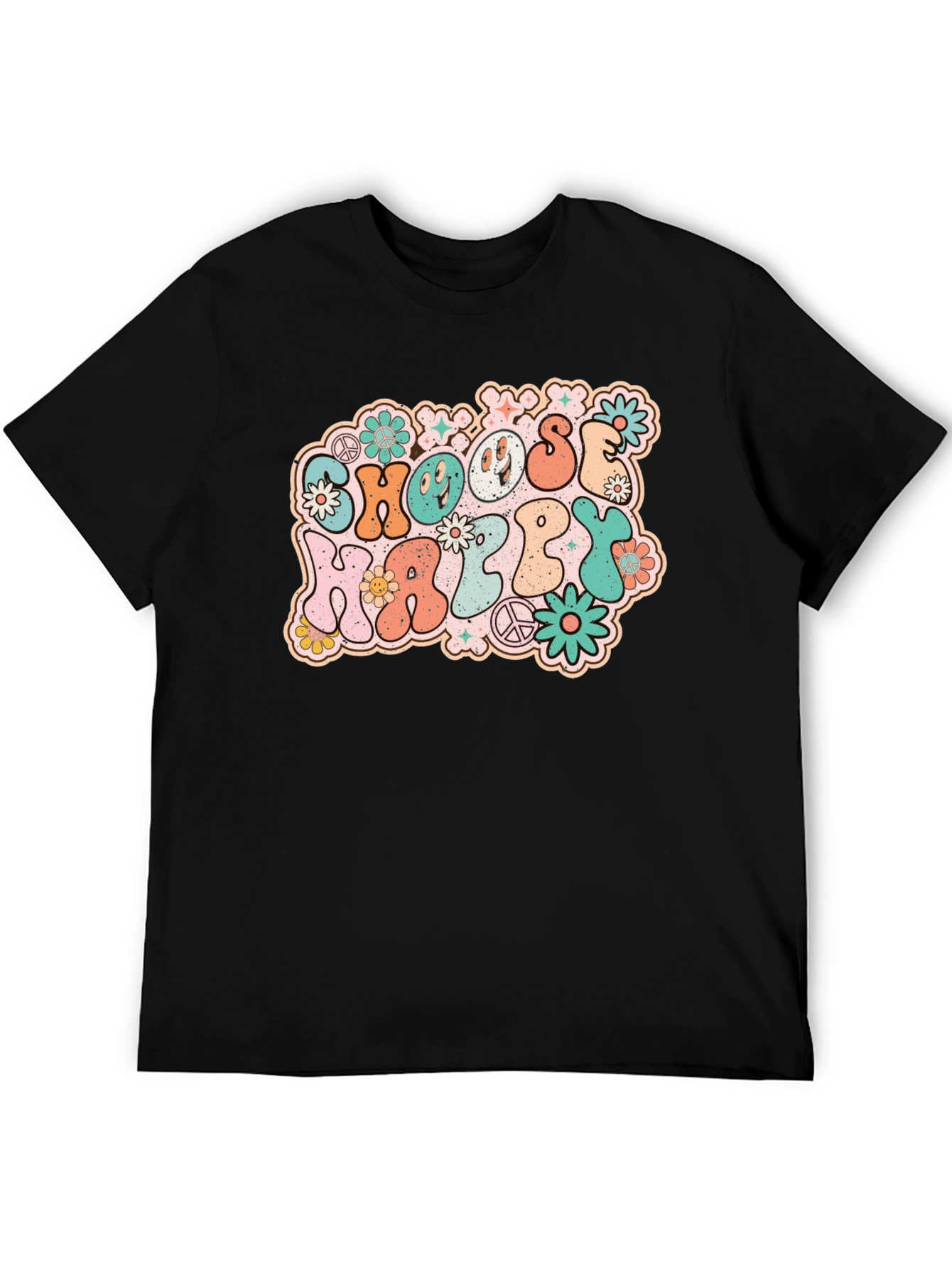 Choose Happy Retro Graphic Tee