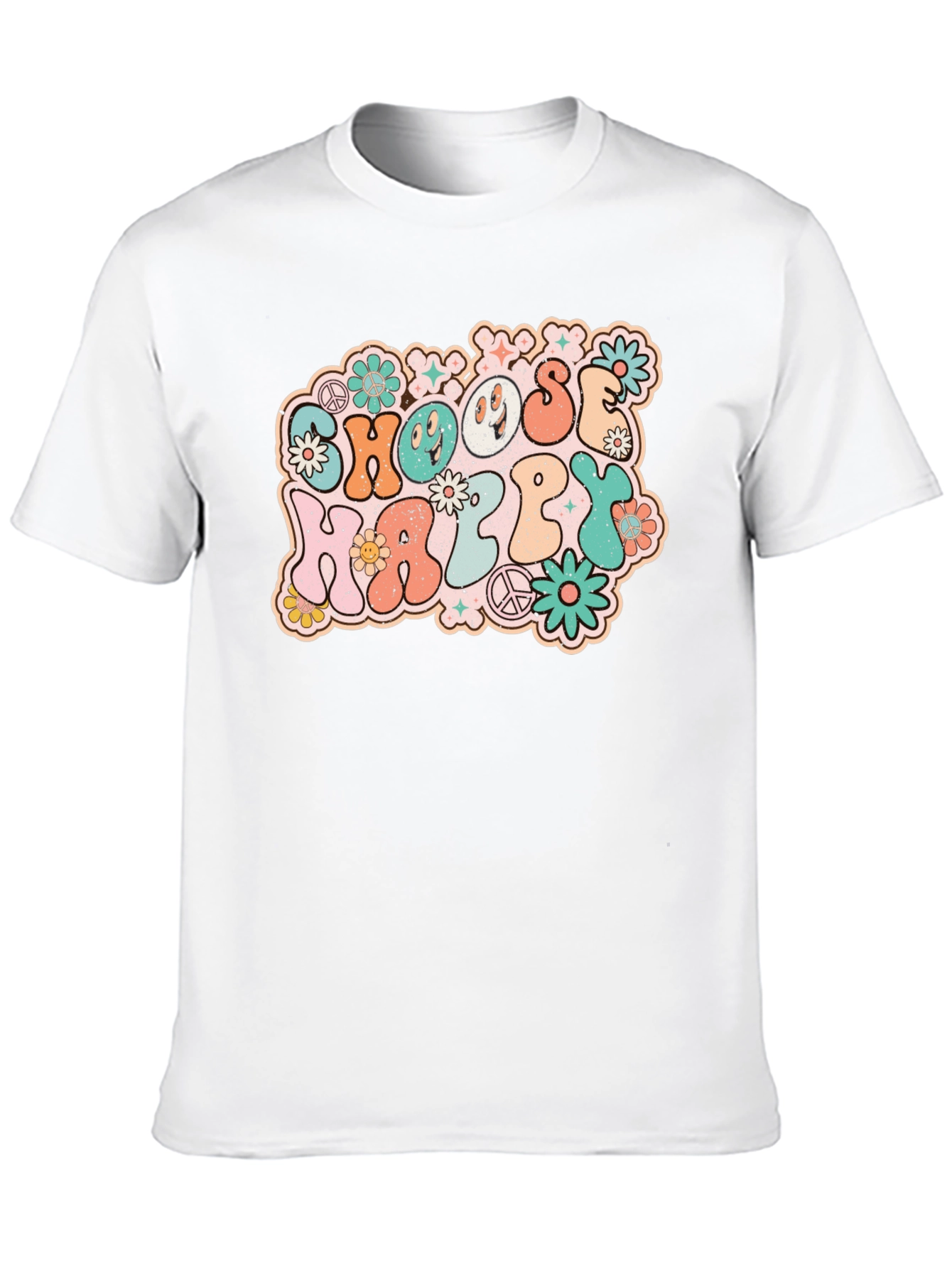 Choose Happy Retro Graphic Tee
