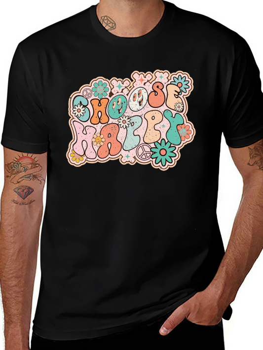 Choose Happy Retro Graphic Tee