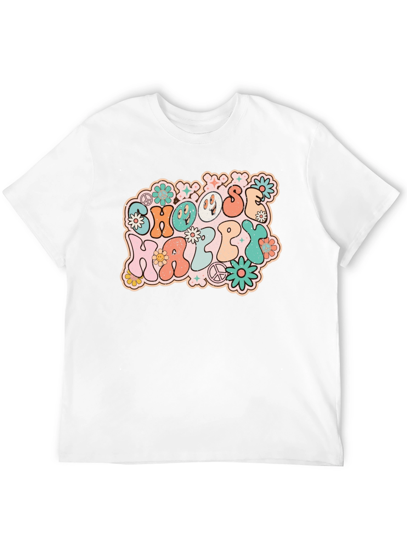 Choose Happy Retro Graphic Tee