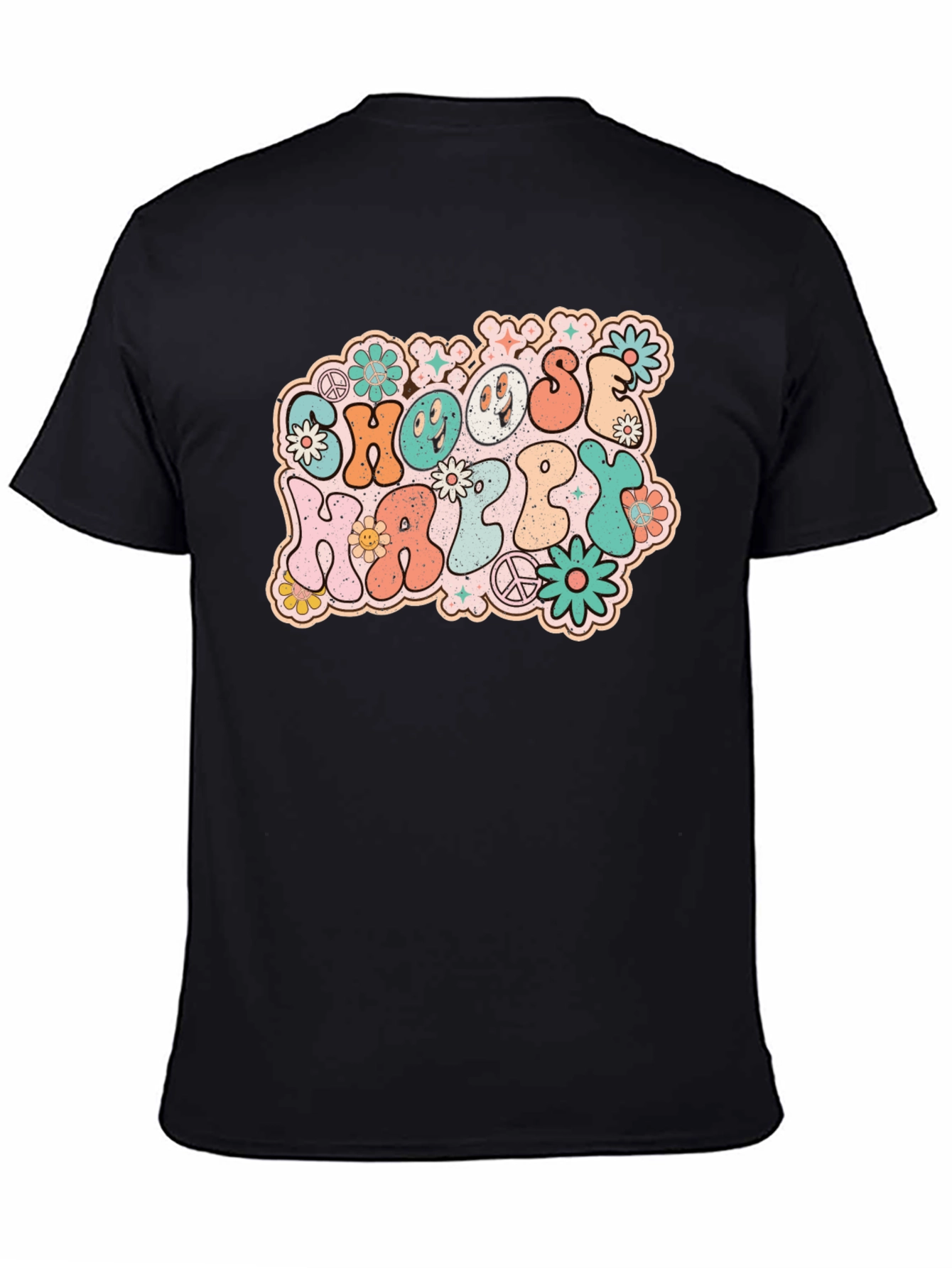 Choose Happy Retro Graphic Tee