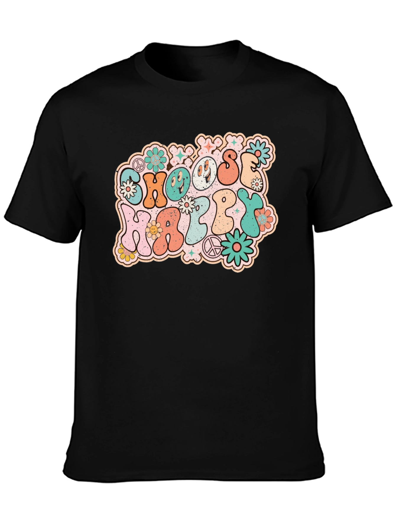 Choose Happy Retro Graphic Tee