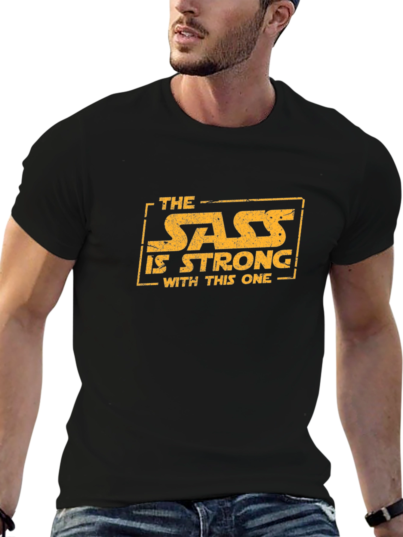 Sass Is Strong Black T-Shirt