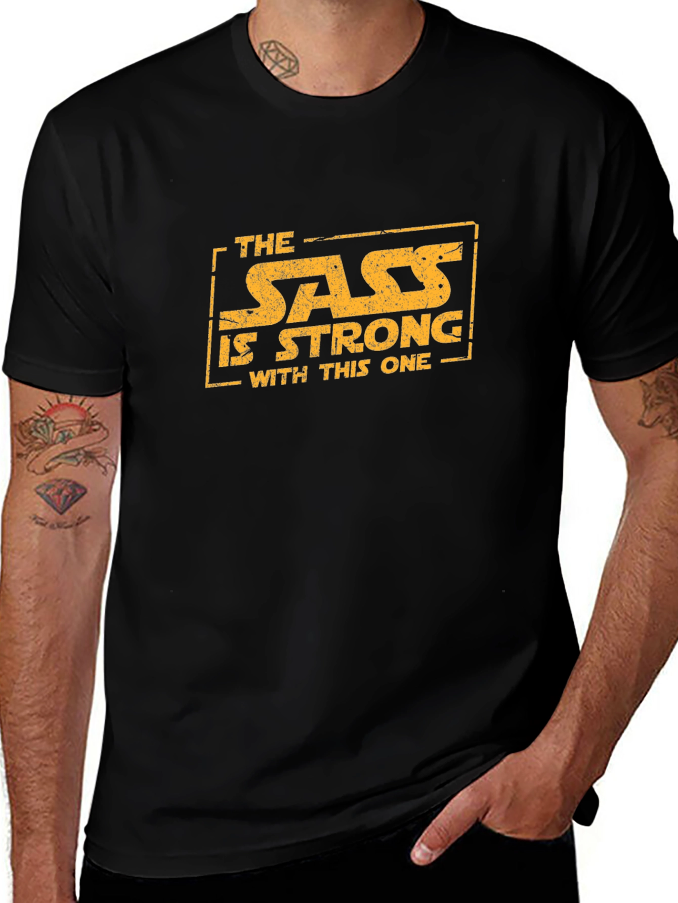 Sass Is Strong Black T-Shirt