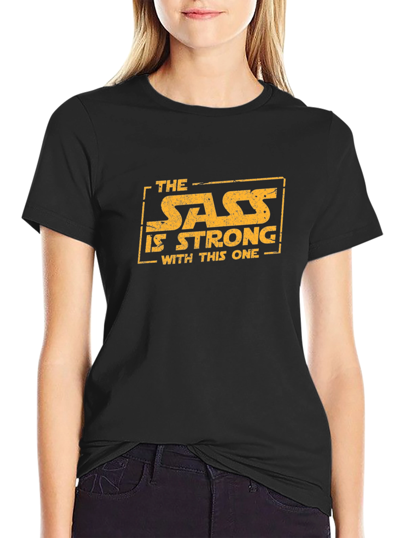 Sass Is Strong Black T-Shirt