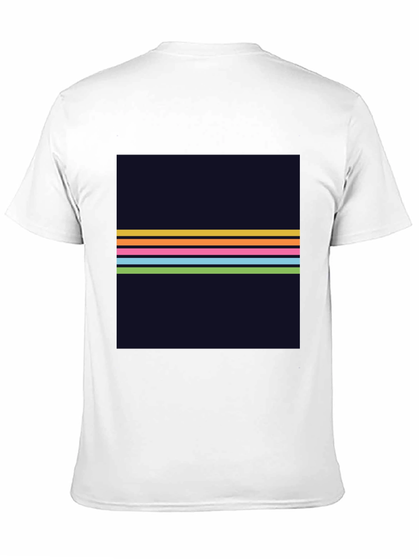 Retro Stripe Graphic Tee - Mens Black T-Shirt