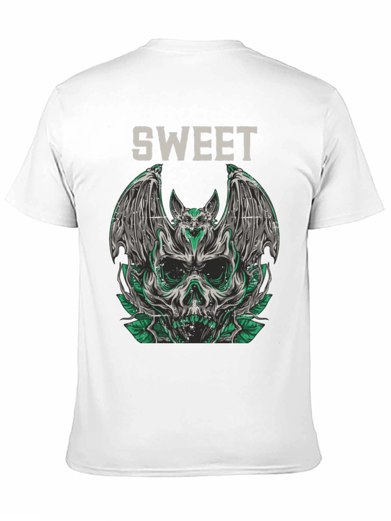Sweet Skull Bat Graphic Tee - Mens Black T-Shirt