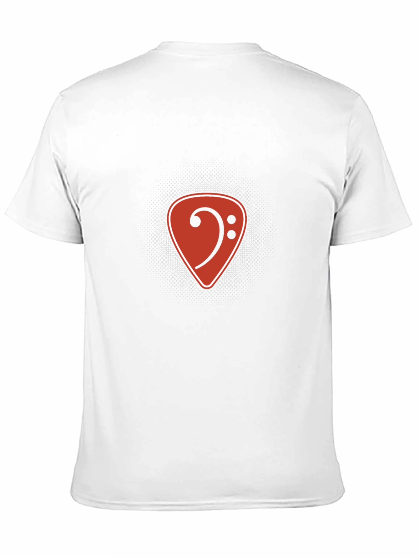 Bass Clef Guitar Pick Graphic Tee - Black
