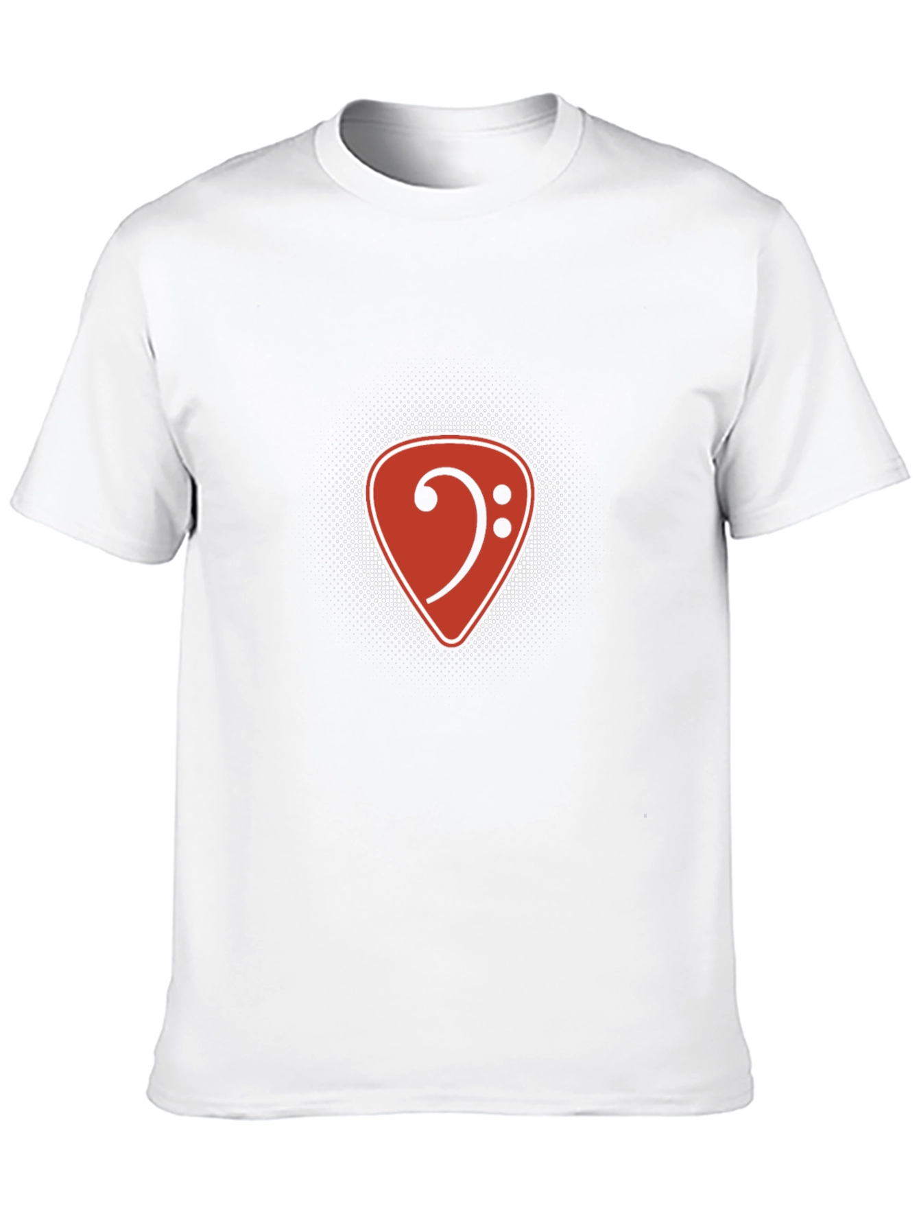 Bass Clef Guitar Pick Graphic Tee - Black