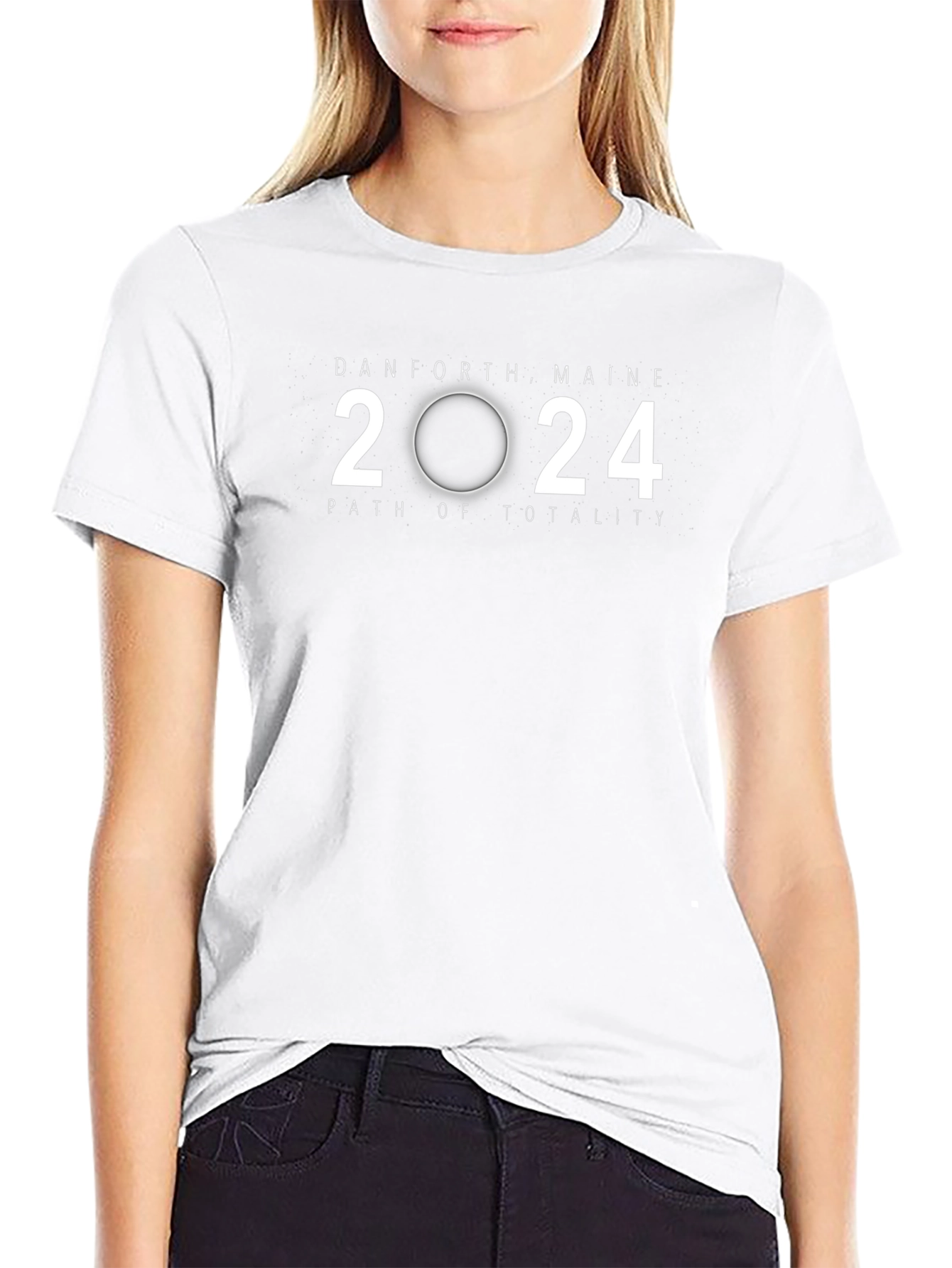 Danforth Maine 2024 Path of Totality T-Shirt