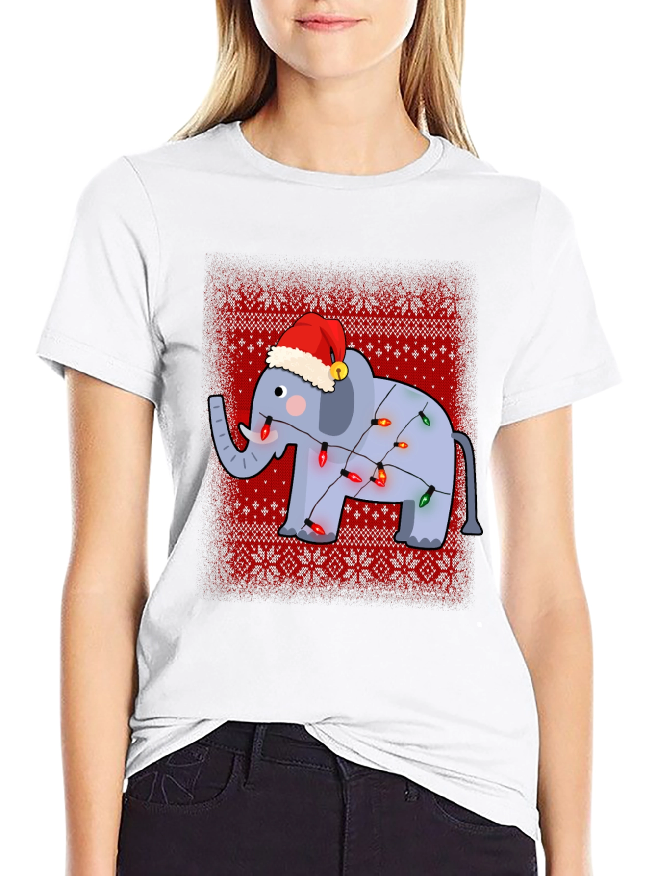 Festive Elephant Christmas T-Shirt