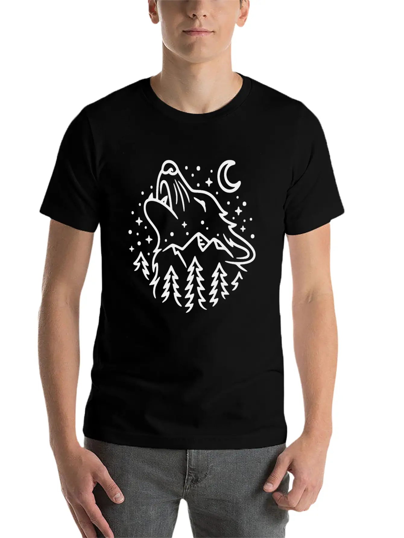 Wolf Dog Wolf Head Wolves - Wolf Unisex Casual T-Shirt – Clean Design For Daily Comfort