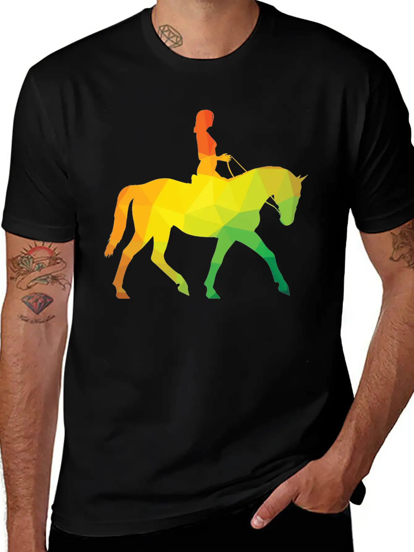 Woman Riding A Horse Unisex Casual T-Shirt – Clean Design For Daily Comfort