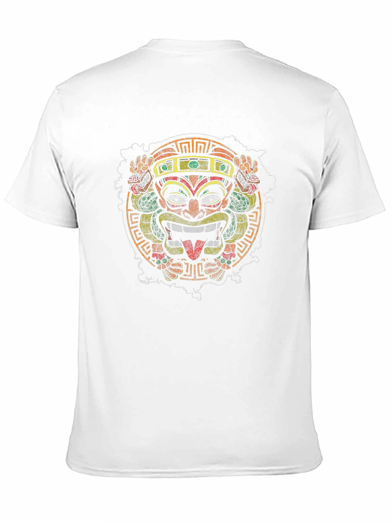 Aztec Mask Graphic Black T-Shirt