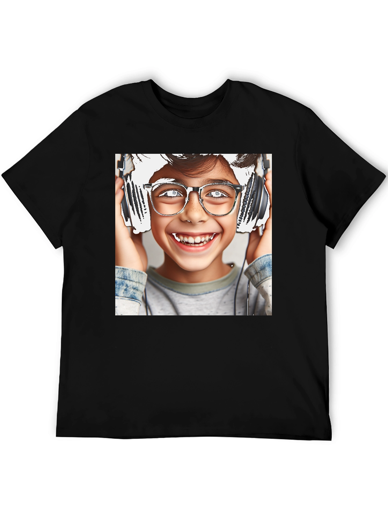 Cool Kid Graphic Tee - Black Cotton Comfort
